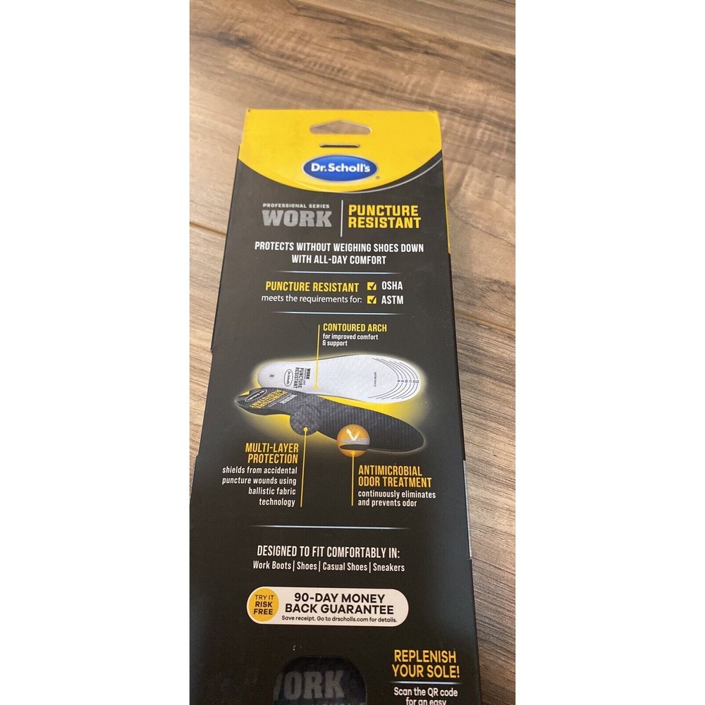 Dr. Scholl's Professional Series Work Puncture Resistant Insoles, Sz 8-14🔥 - Picture 2 of 4